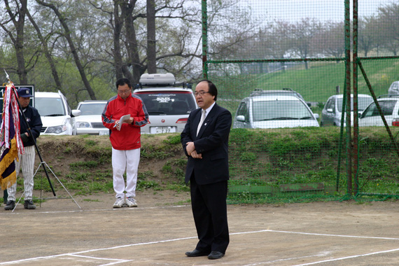 下妻市ソフトボール大会にてご挨拶させていただきました。