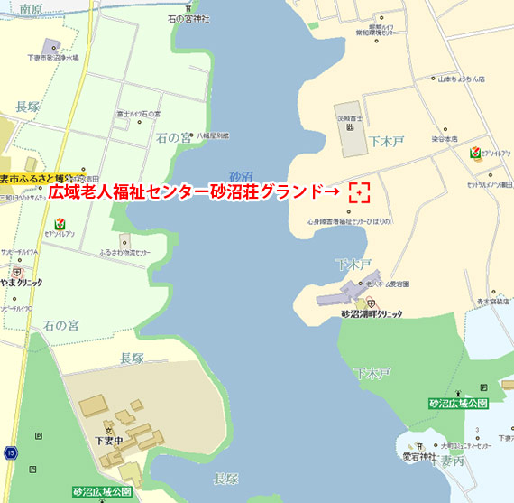 広域老人福祉センター砂沼荘の地図