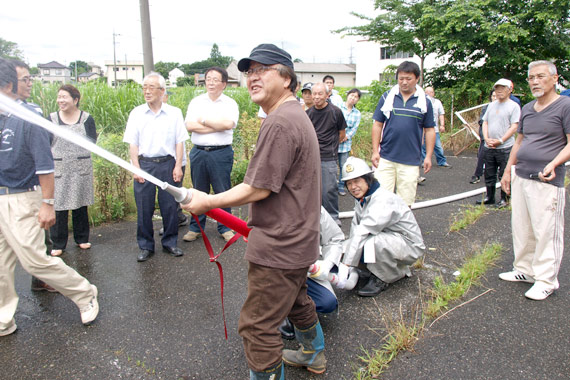 強力な放水の威力を感じました。